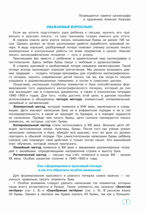 Тренажер по чистописанию. Добукварный и букварный период. 1 класс