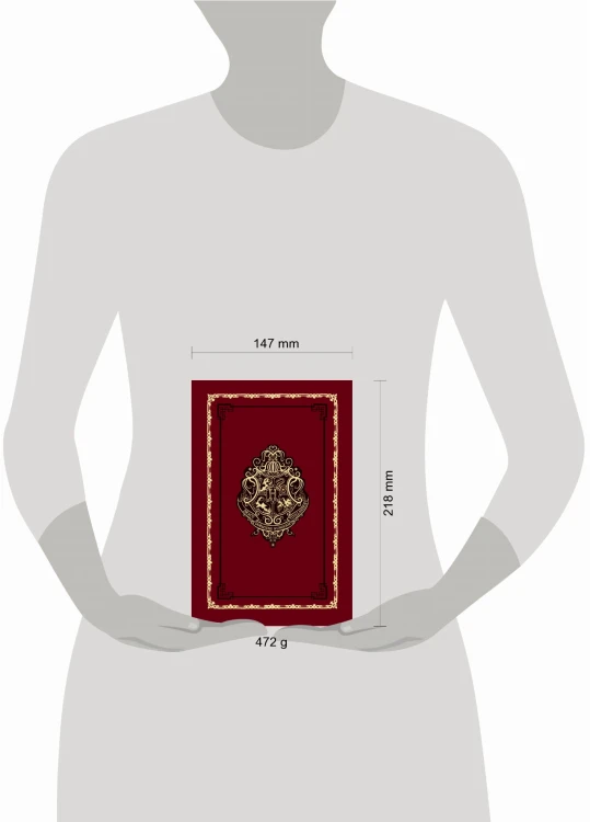Блокнот. Гарри Поттер. Хогвартс (А5, 192 стр, цветной блок, обложка из красной кожи с золотым тиснением)
