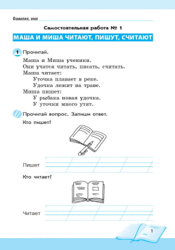 Литературное чтение. 1 класс. Рабочая тетрадь для уроков внеклассного чтения. Школа чтения