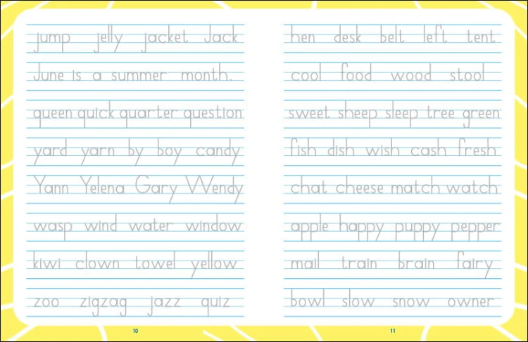 Writing words. English for kids